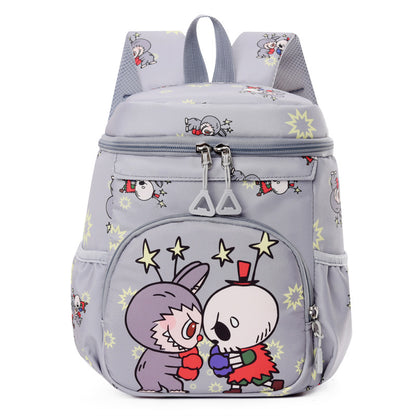 Labubu Print Trendy Large Zipper Backpack Back To School Bag Kindergarten