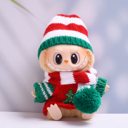 Labubu Christmas Tree Snowman Gingerbread Outfit Beanie Dress Up Changeable Costume