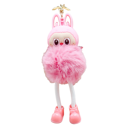 Labubu Plush Keychain Cartoon Hanging Doll for Backpack Car Keys Purse or Gift