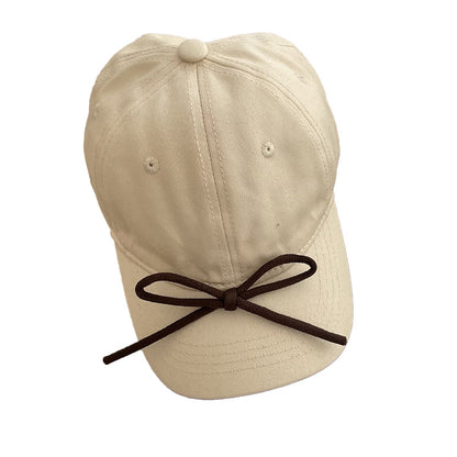 Kids Fixed Bow Baseball Cap Colorful Ribbon Sun Hat