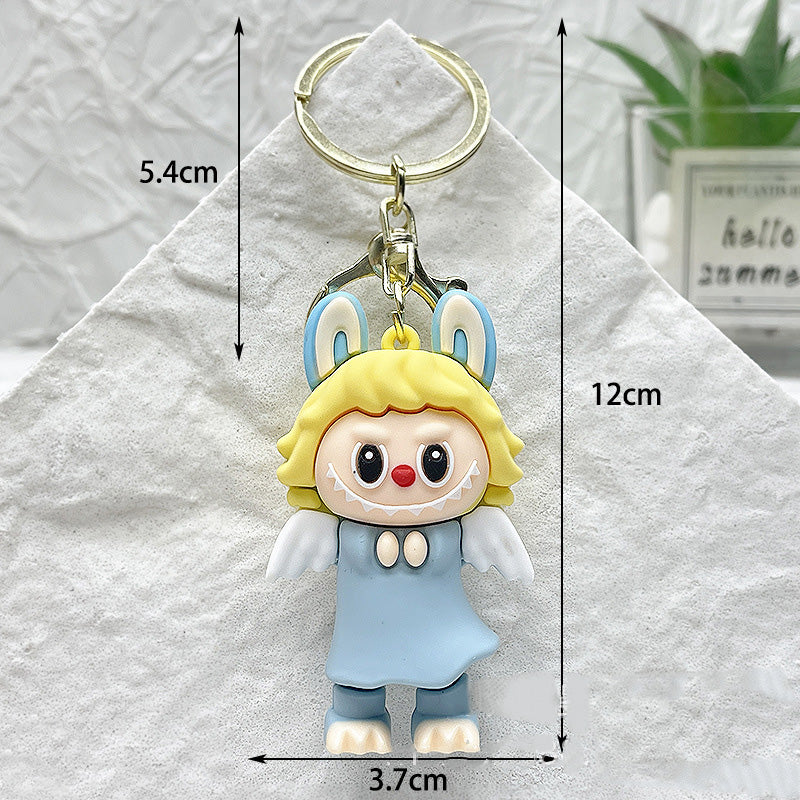Labubu Christmas 2025 Santa Claus Silicone Keychain With Various Character Designs