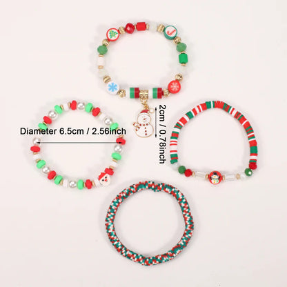 Girls Christmas Fashion Bracelet Accessories(4 piece per pack)