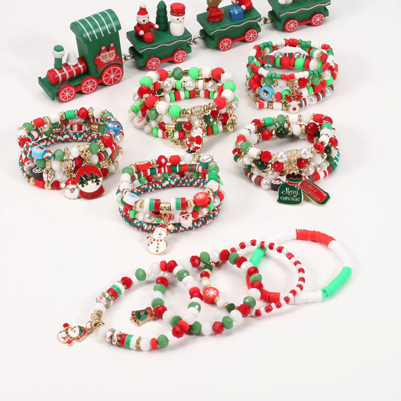 Girls Christmas Fashion Bracelet Accessories(4 piece per pack)