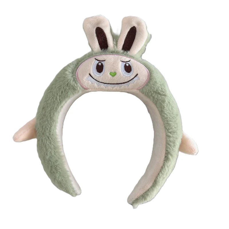 Girls Cute Accessroies Cartoon LABUBU Plush Headwear