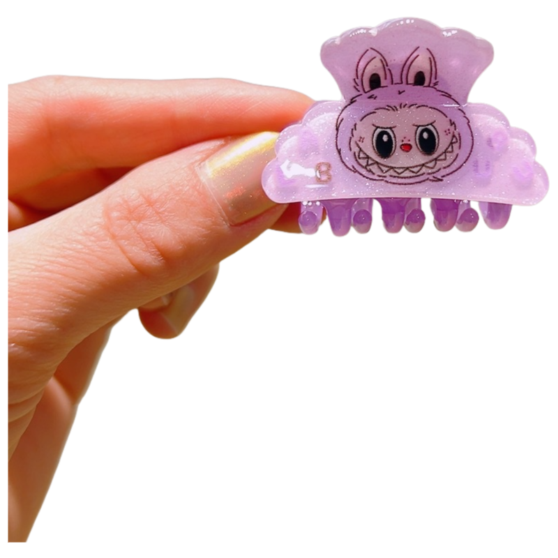 Wholesale Pack Plastic Labubu Small Cartoon Hair Claw Clip Cute Shark Clip Accessory