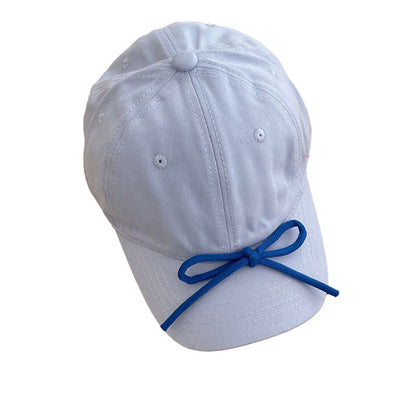 Kids Fixed Bow Baseball Cap Colorful Ribbon Sun Hat