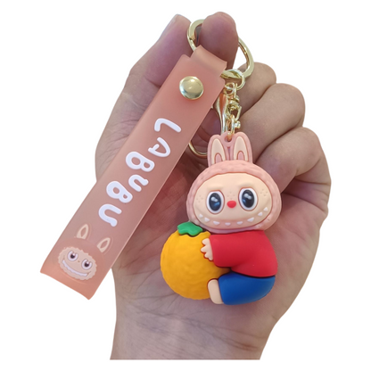 Silicone Cartoon Costume Keychain Labubu Bag & Car Charm Gift
