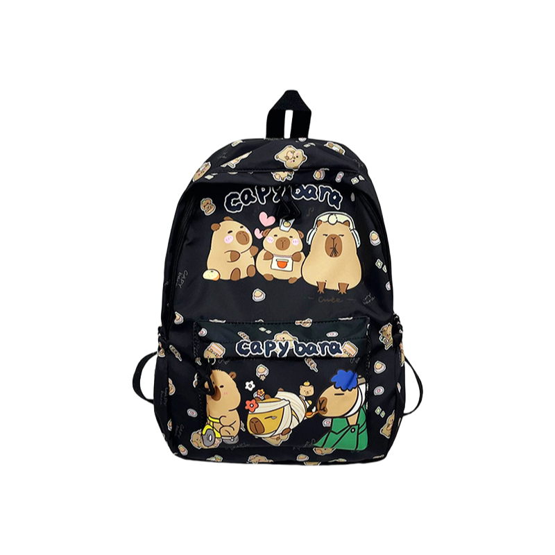 Capybara Print Trendy Print Large Backpack Back To School Bag