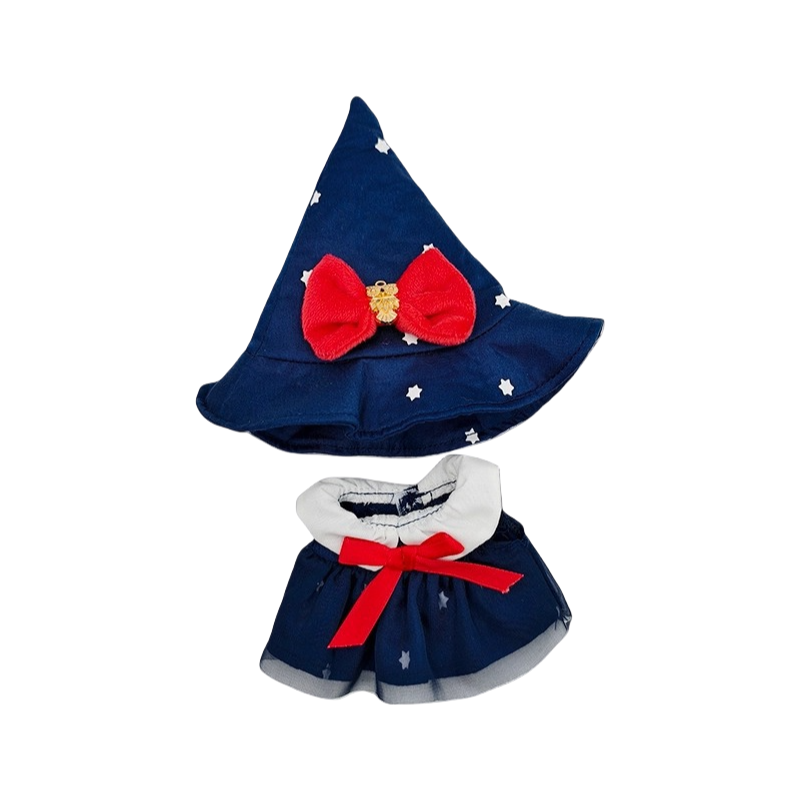 Labubu Halloween Witch Hat Dress Outfit Changeable Costume Dress Up