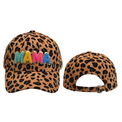 Lady Embroidery Corduroy MAMA Chenille Patches Baseball Cap