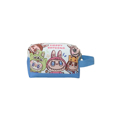 Labubu Printed Makeup Bag Travel Organizer Tote Pouch