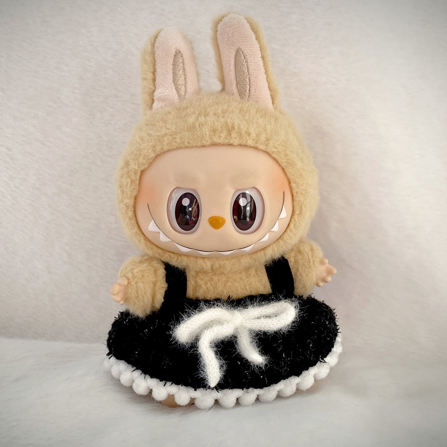 17cm Labubu Christmas Doll Outfit Bow Headwear Costume