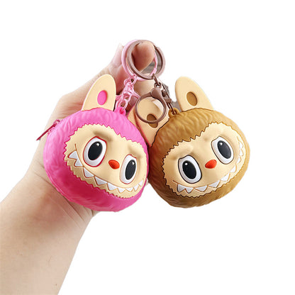 Labulu Coin Purse Keychain Cute Mini Wallet Charm 4 Colors