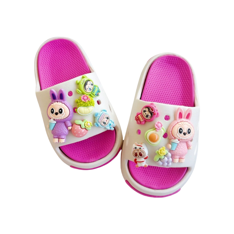 Labubu Cartoon Kids' Slippers Soft Sole Indoor/Outdoor Sandals for Toddlers & Children