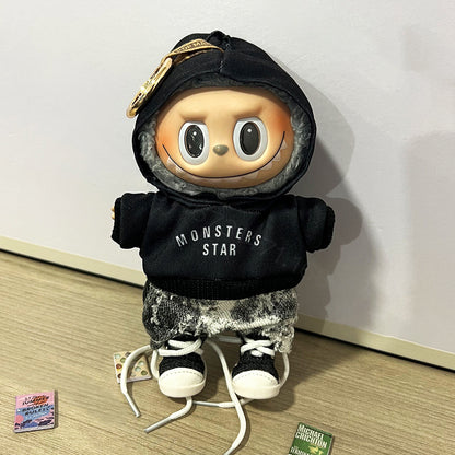 17cm Labubu Doll Clothes Outfit Dress Up Changeable Costume