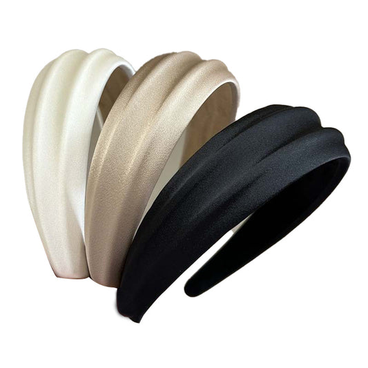 Women Girl's Satin Hairband Knit Headband Hair Accessory