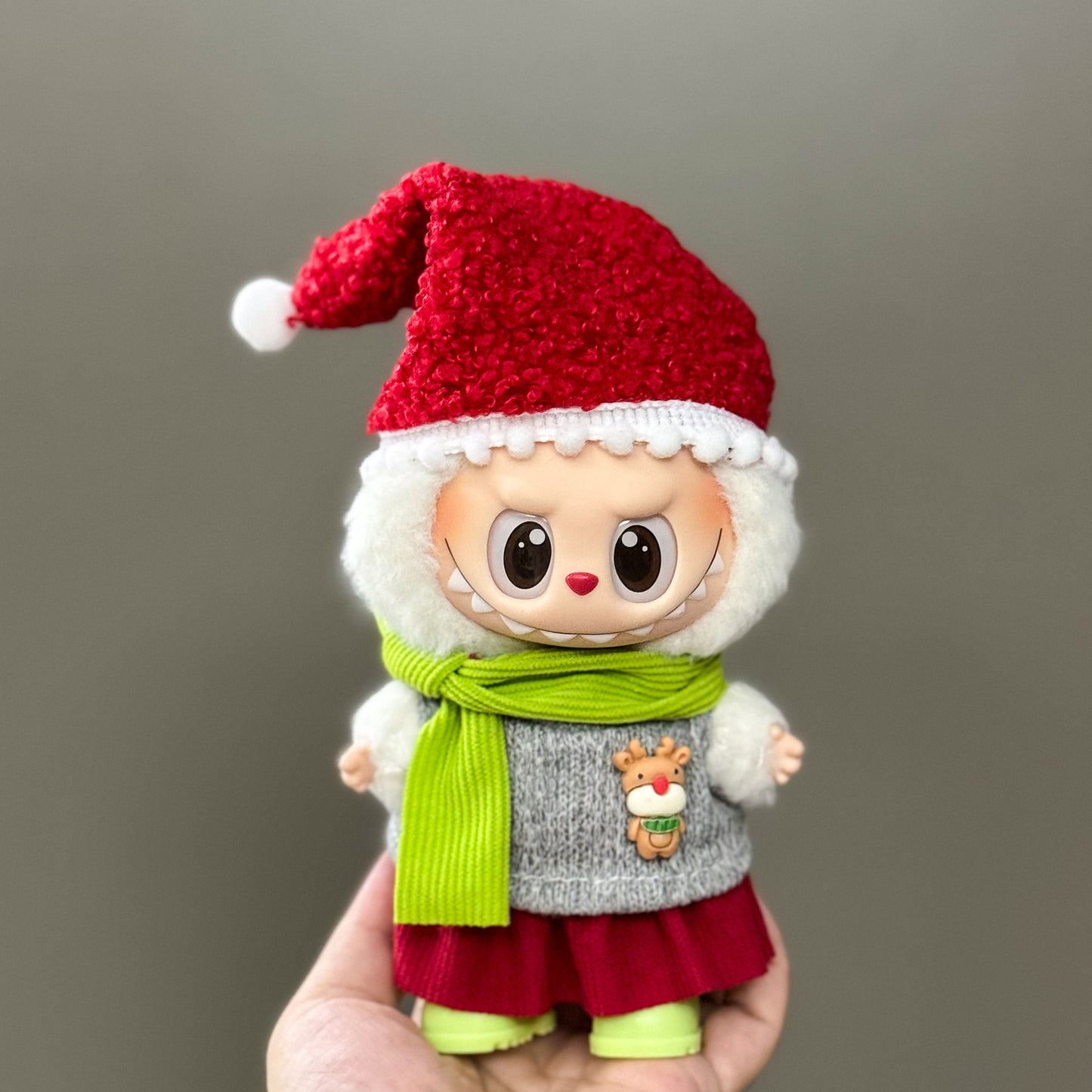 Labubu Doll Clothes Outfit Set for Gen 1-3 Vinyl Figures Christmas Hat Scarf Costume