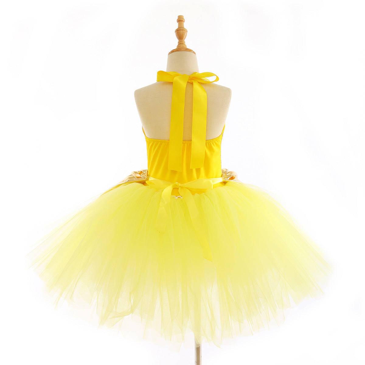 Shiny Tutu Dress with Bow Metallic Princess Costume Set