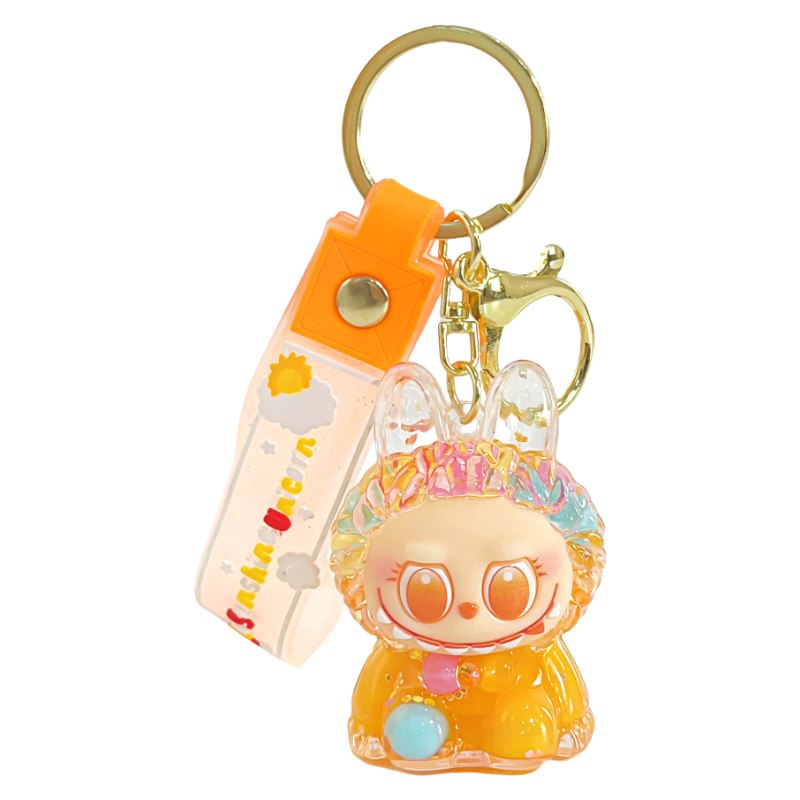 Lalabu Acrylic Liquid Glitter Silicone Keychain Gift Purse Charm & Bag Accessory