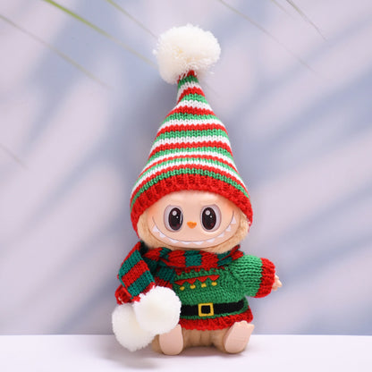 Labubu Christmas Tree Snowman Gingerbread Outfit Beanie Dress Up Changeable Costume