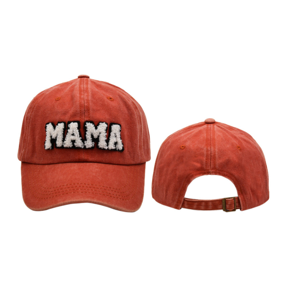 Towel Embroidery MAMA MINI Solid Color Parent Child Cap
