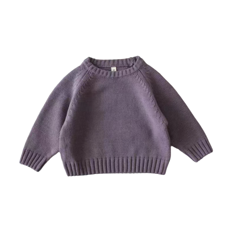 Cozy Kids Oversized Knit Sweater Unisex Toddler & Baby Pullover, Vintage Style Winter Warm Jumper