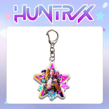 HUNTRIX Demon Hunter Girl & Boy Group Acrylic Keychain Bag Charm KPOP Merchandise
