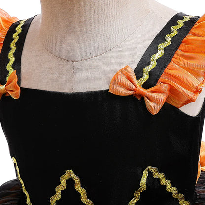 Kids Halloween Stage Costume – Princess Tulle Dress with Bow