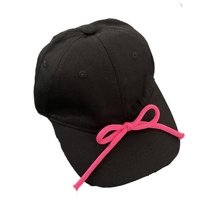 Kids Fixed Bow Baseball Cap Colorful Ribbon Sun Hat