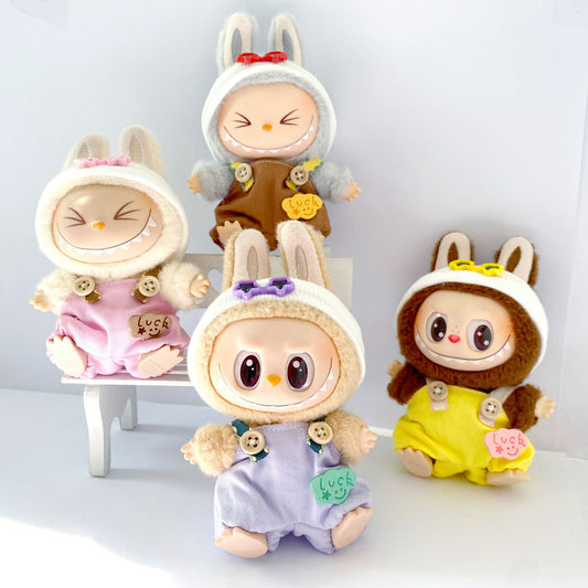 17cm Labubu Overall & Headwear Outfit Changeable Costume