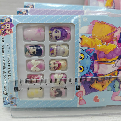 K-POP Demon Huntr Press-On Nails – Cute Handmade Nail Stickers for Girls