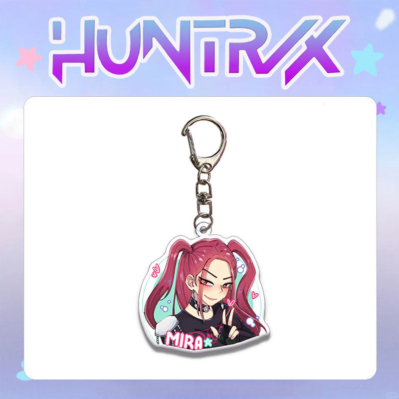 HUNTRIX Demon Hunter Girl & Boy Group Acrylic Keychain Bag Charm KPOP Merchandise