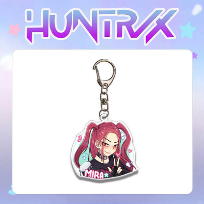 HUNTRIX Demon Hunter Girl & Boy Group Acrylic Keychain Bag Charm KPOP Merchandise