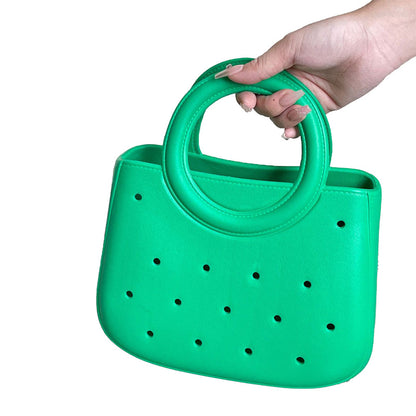 EVA Perforated Beach Tote Waterproof Hollow-Out Handbag