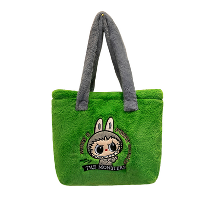 Labubu Plush Cartoon Tote Bag Soft & Adorable Handbag
