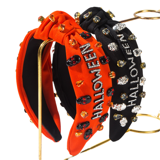 Girls Rhinestone Halloween Skull Headband Hair Accessory Women