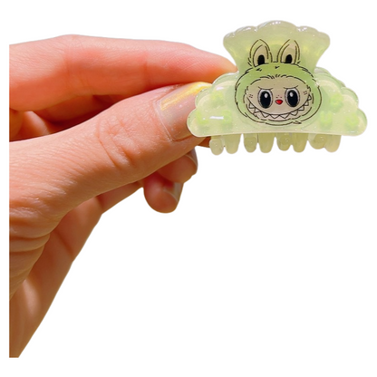 Wholesale Pack Plastic Labubu Small Cartoon Hair Claw Clip Cute Shark Clip Accessory