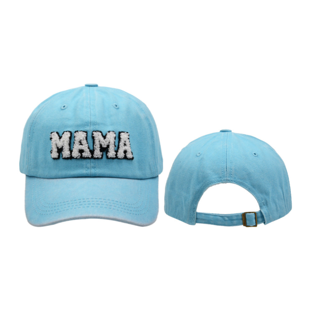 Towel Embroidery MAMA MINI Solid Color Parent Child Cap