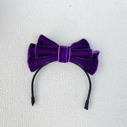 Labubu Doll Bow Velvet Headband Elegant Hair Accessories