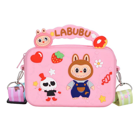Labulu Cross-body Coin Purse Keychain Silicone Wallet Charm 4 Colors