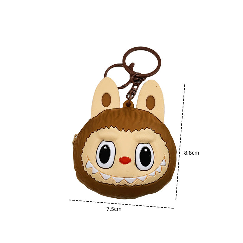 Labulu Coin Purse Keychain Cute Mini Wallet Charm 4 Colors