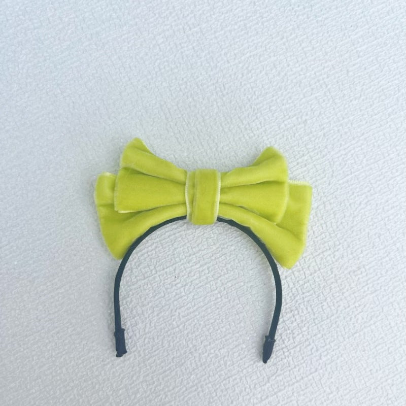 Labubu Doll Bow Velvet Headband Elegant Hair Accessories