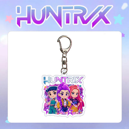 HUNTRIX Demon Hunter Girl & Boy Group Acrylic Keychain Bag Charm KPOP Merchandise