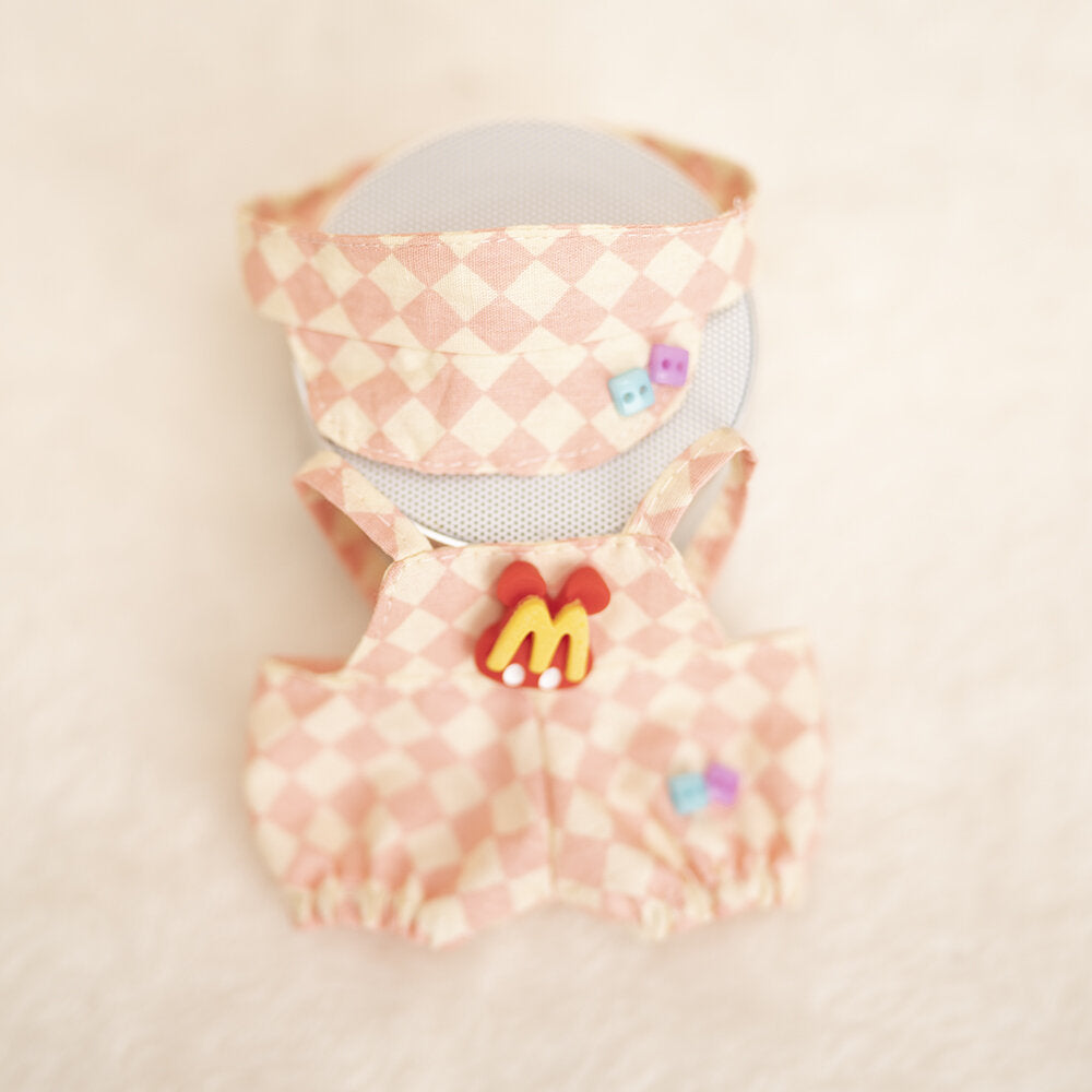 17cm Labubu Overall Baseball Set Outfit Changeable Costume