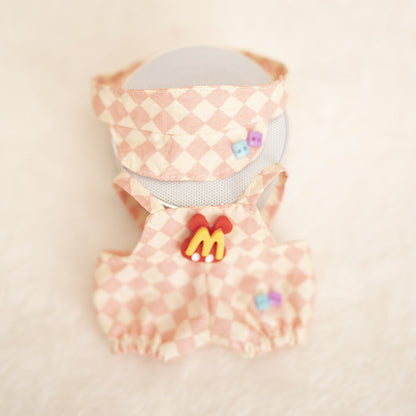 17cm Labubu Overall Baseball Set Outfit Changeable Costume