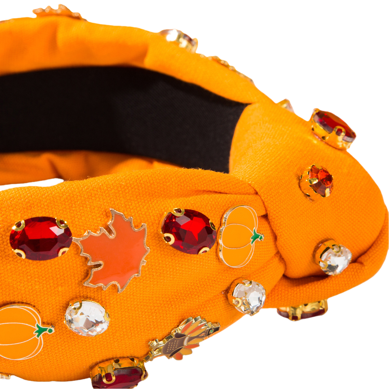 Girls Rhinestone Thanksgiving Turkey Pumpkin maple Leaves Headband Hair Accessory Women