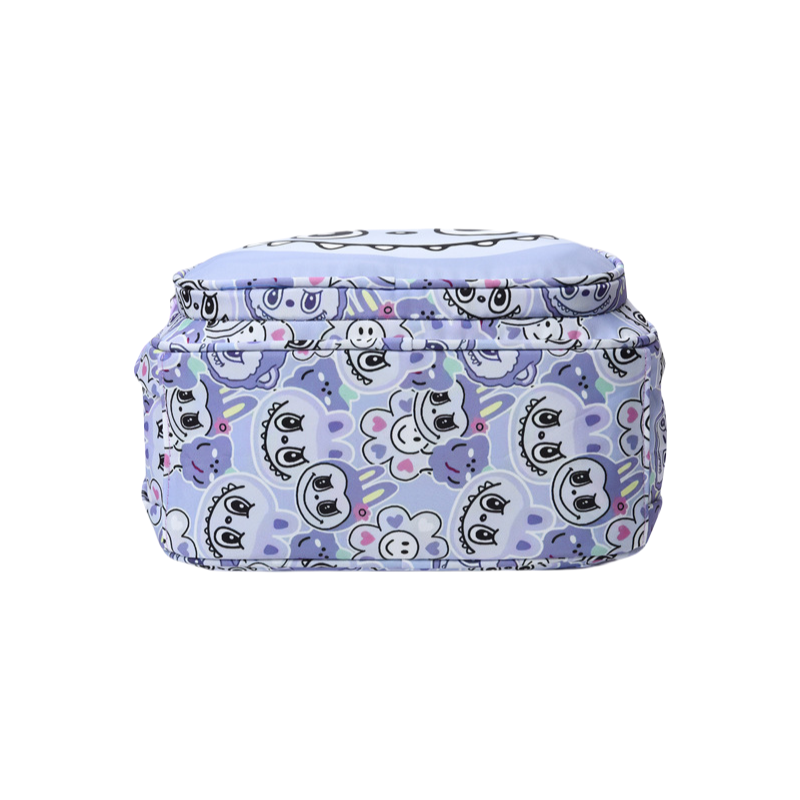 Labubu Print Large Zipper Backpack Back To School Bag Kindergarten Gift
