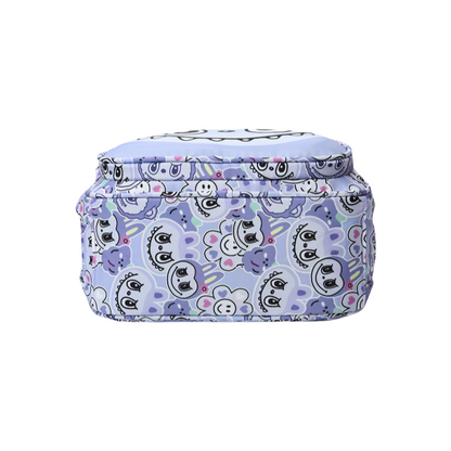Labubu Print Large Zipper Backpack Back To School Bag Kindergarten Gift