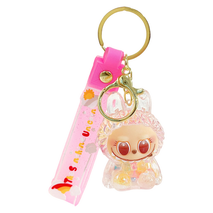 Lalabu Acrylic Liquid Glitter Silicone Keychain Gift Purse Charm & Bag Accessory