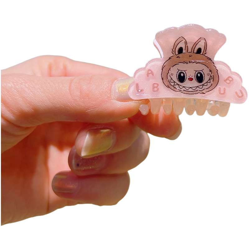 Wholesale Pack Plastic Labubu Small Cartoon Hair Claw Clip Cute Shark Clip Accessory
